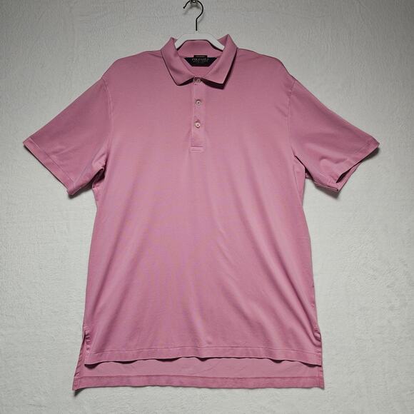 POLO Ralph Lauren Men's L Performance Stretch Shirt Pink Golf Pickleball - Picture 1 of 4